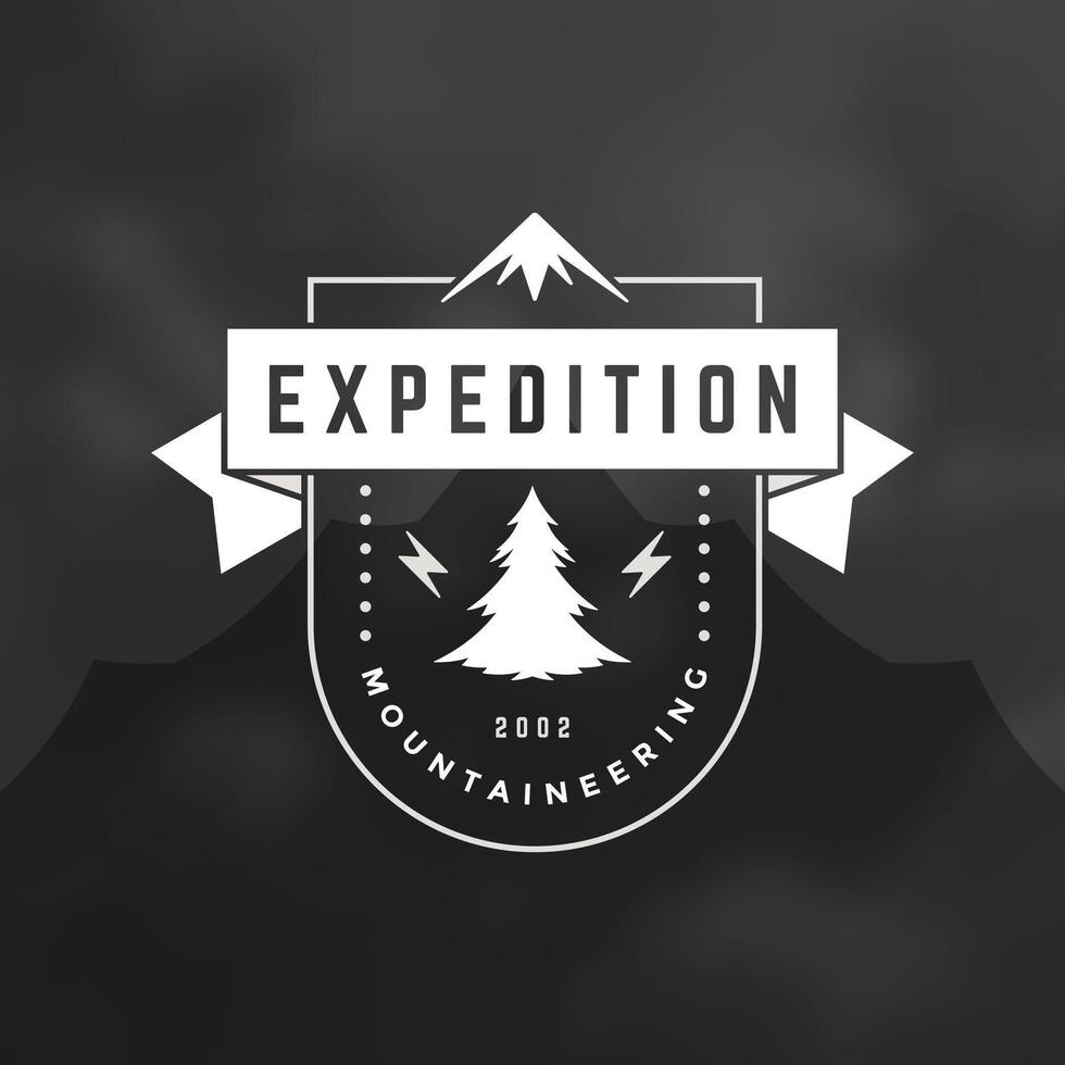 Mountains logo design illustration. vector