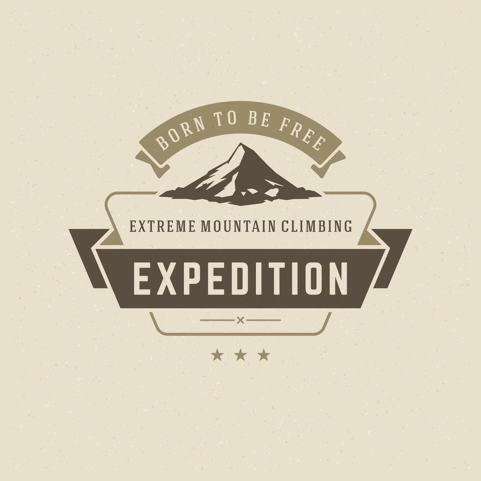 Mountains logo emblem illustration. vector