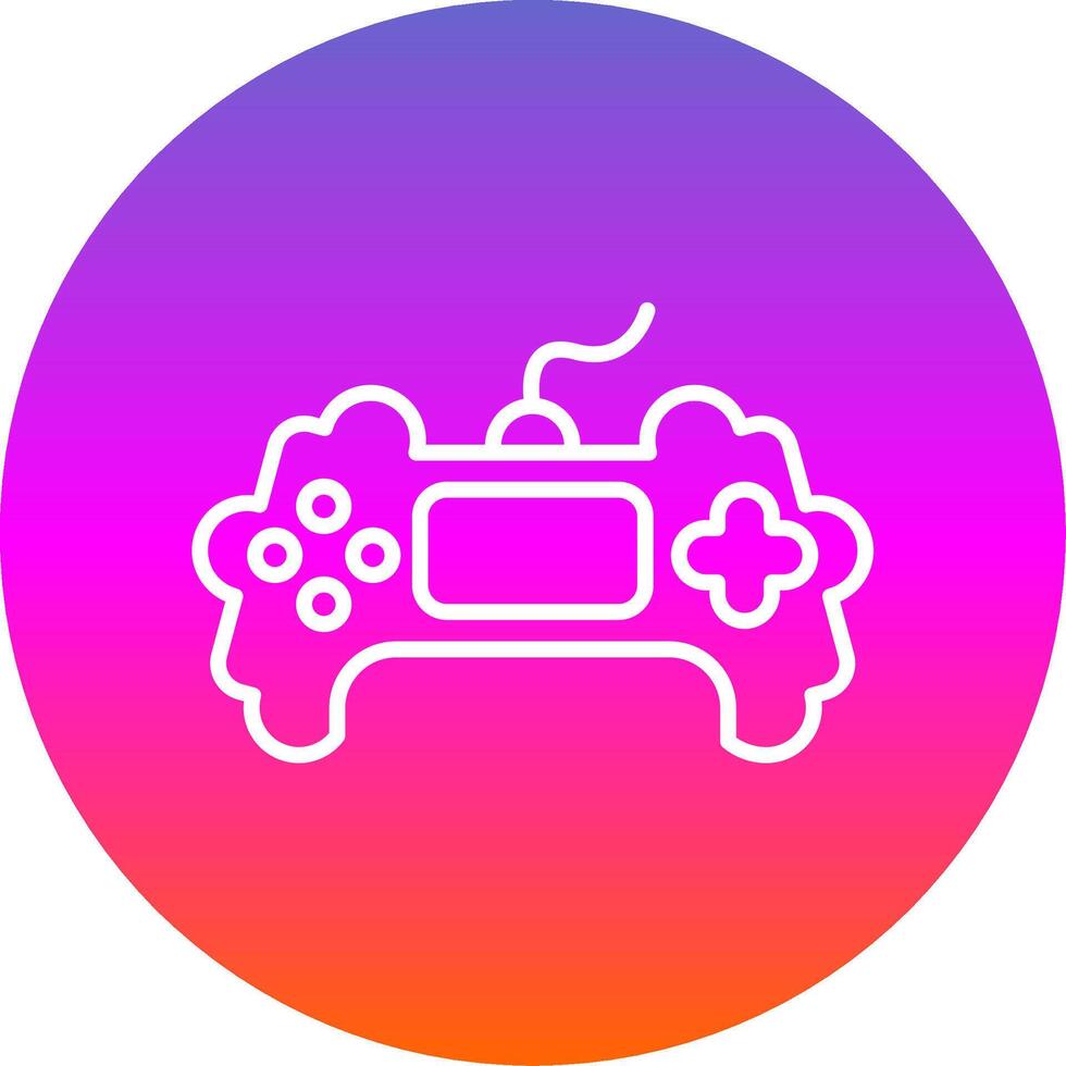 Game Line Gradient Circle Icon vector