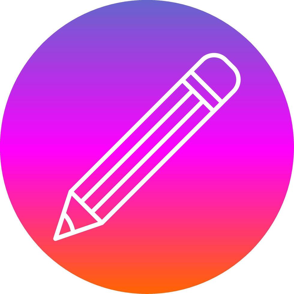 Pencil Line Gradient Circle Icon vector