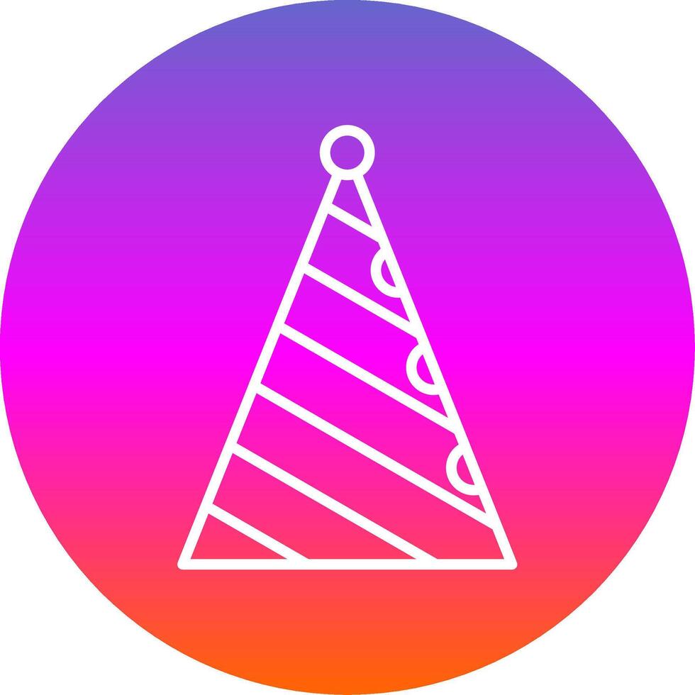 Hat Line Gradient Circle Icon vector
