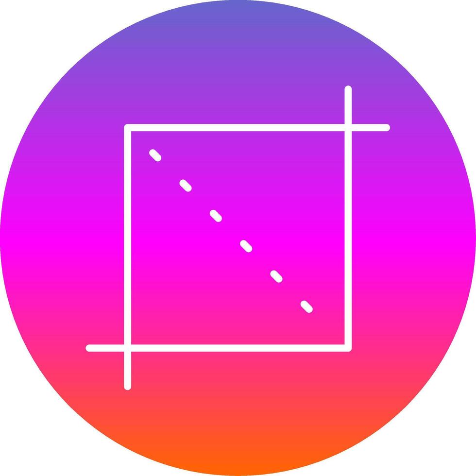 Crop Line Gradient Circle Icon vector