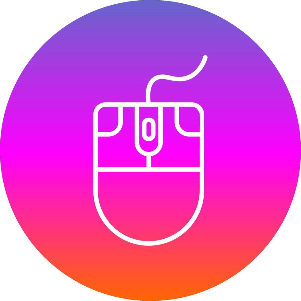 Mouse Line Gradient Circle Icon vector