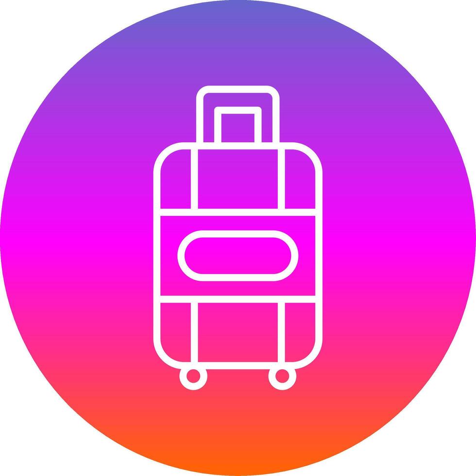 Suitcase Line Gradient Circle Icon vector