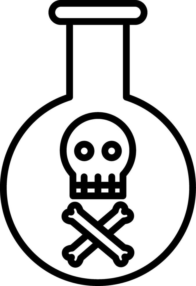 Poison Line Gradient Circle Icon vector