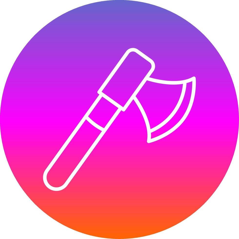 Axe Line Gradient Circle Icon vector