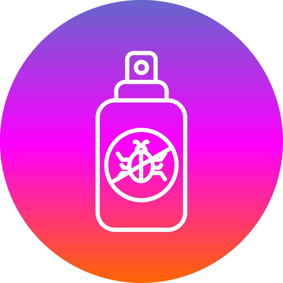 Insect Repellent Line Gradient Circle Icon vector