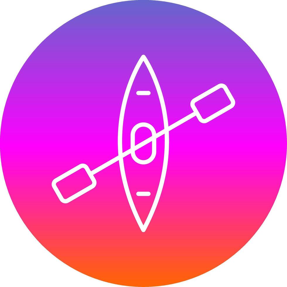 Canoe Line Gradient Circle Icon vector