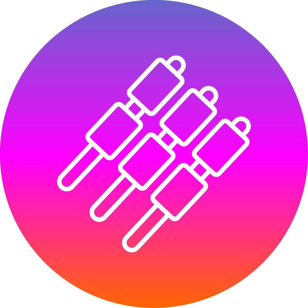 Marshmallows Line Gradient Circle Icon vector