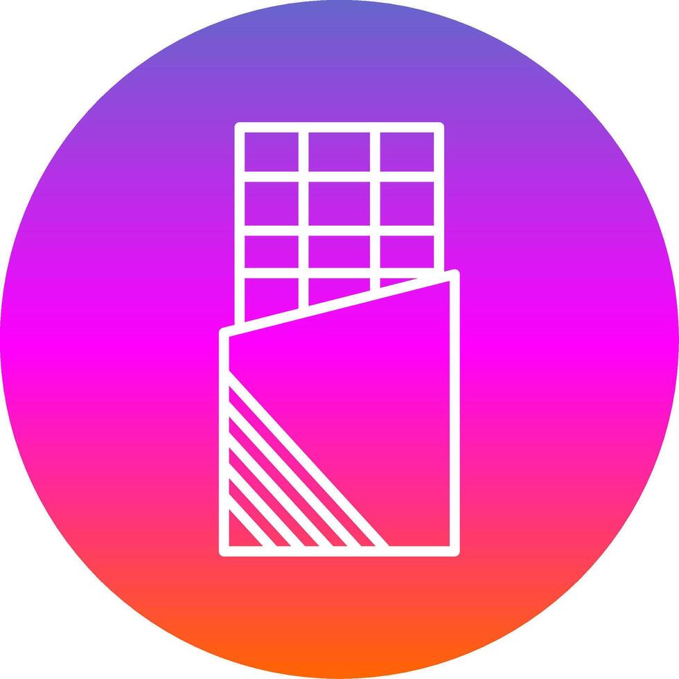 Chocolate Bar Line Gradient Circle Icon vector