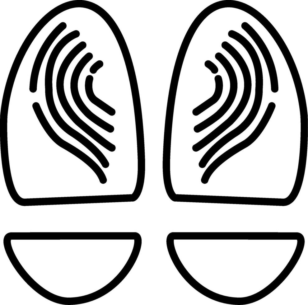 Footprint Line Gradient Circle Icon vector