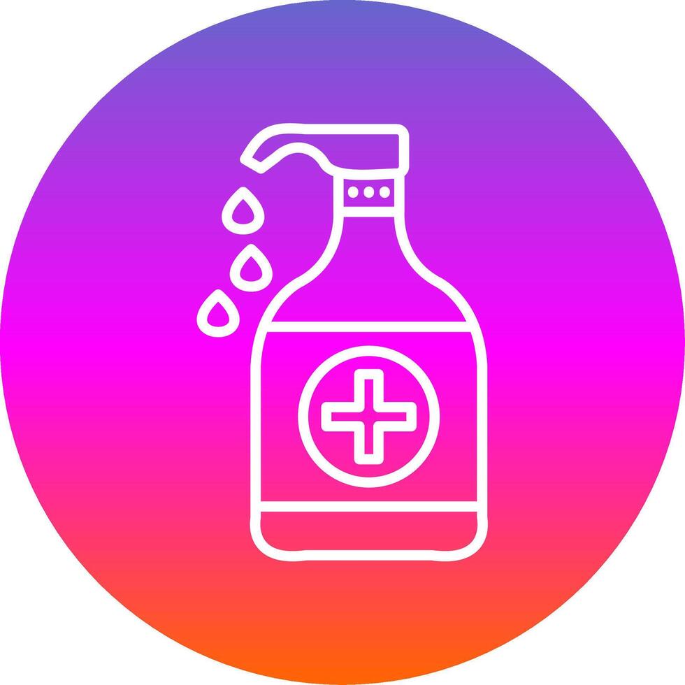 Liquid Line Gradient Circle Icon vector