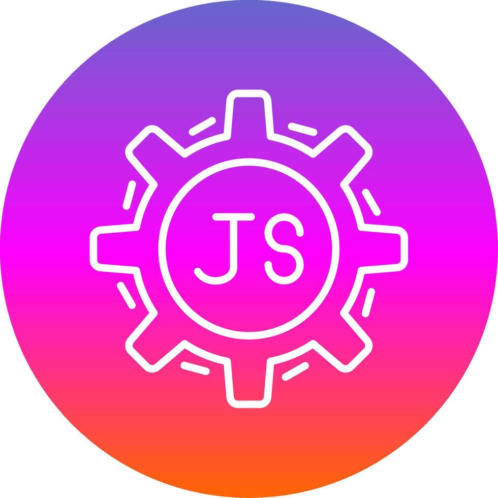 Javascript Line Gradient Circle Icon 43712805 Vector Art at Vecteezy