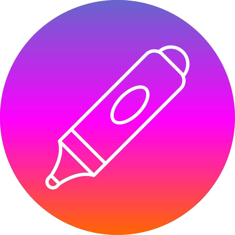 Marker Line Gradient Circle Icon vector
