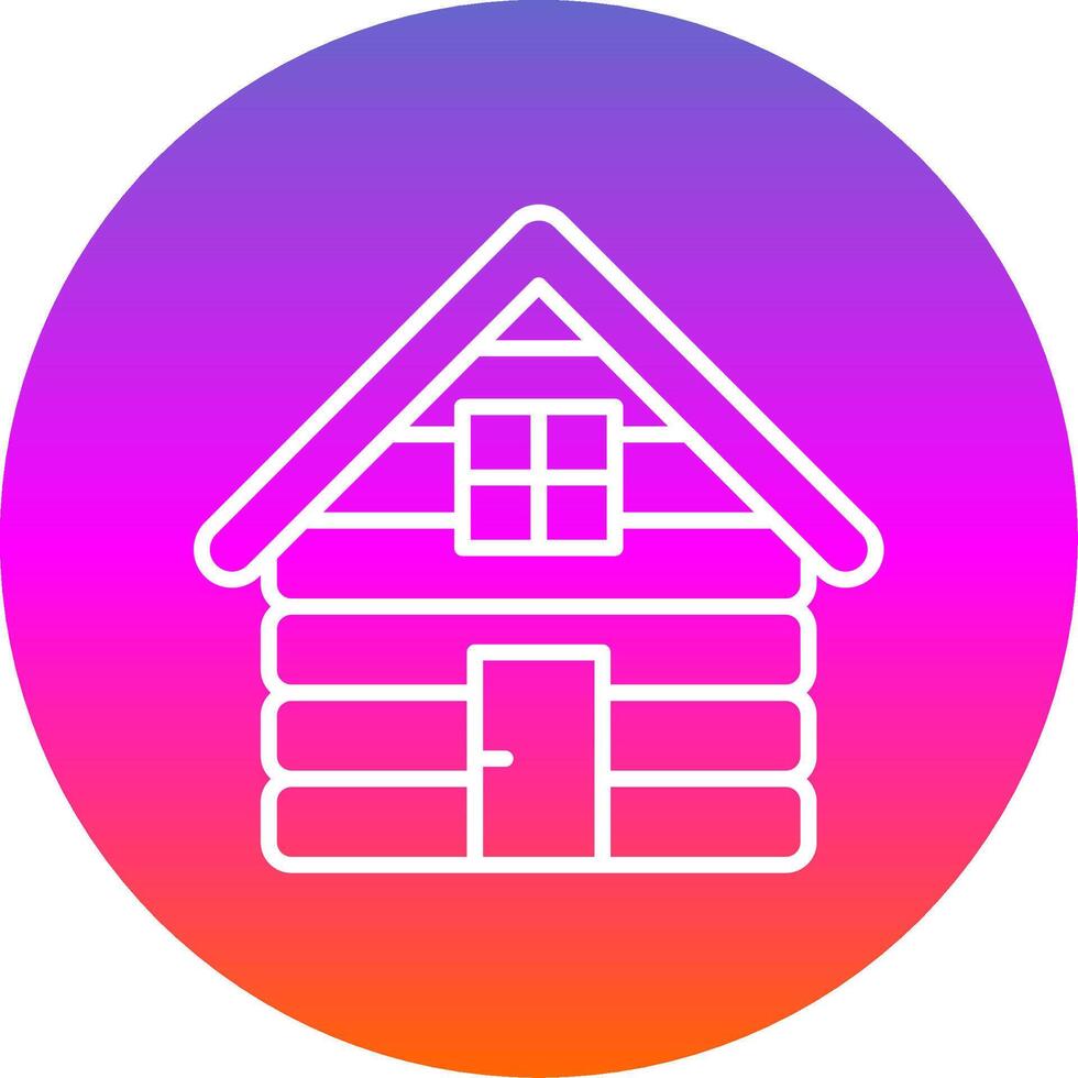 Store Line Gradient Circle Icon vector