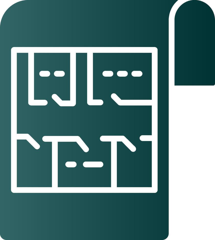 Build Planning Glyph Gradient Icon vector
