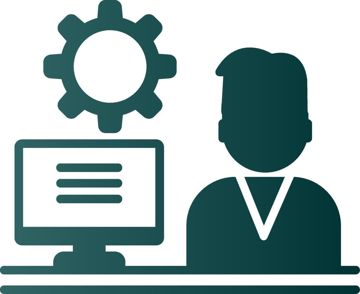 Admin Work Glyph Gradient Icon vector