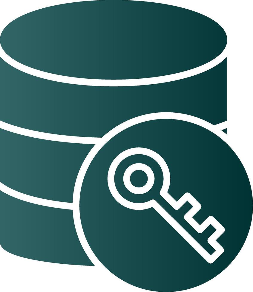 Database Encryption Glyph Gradient Icon vector