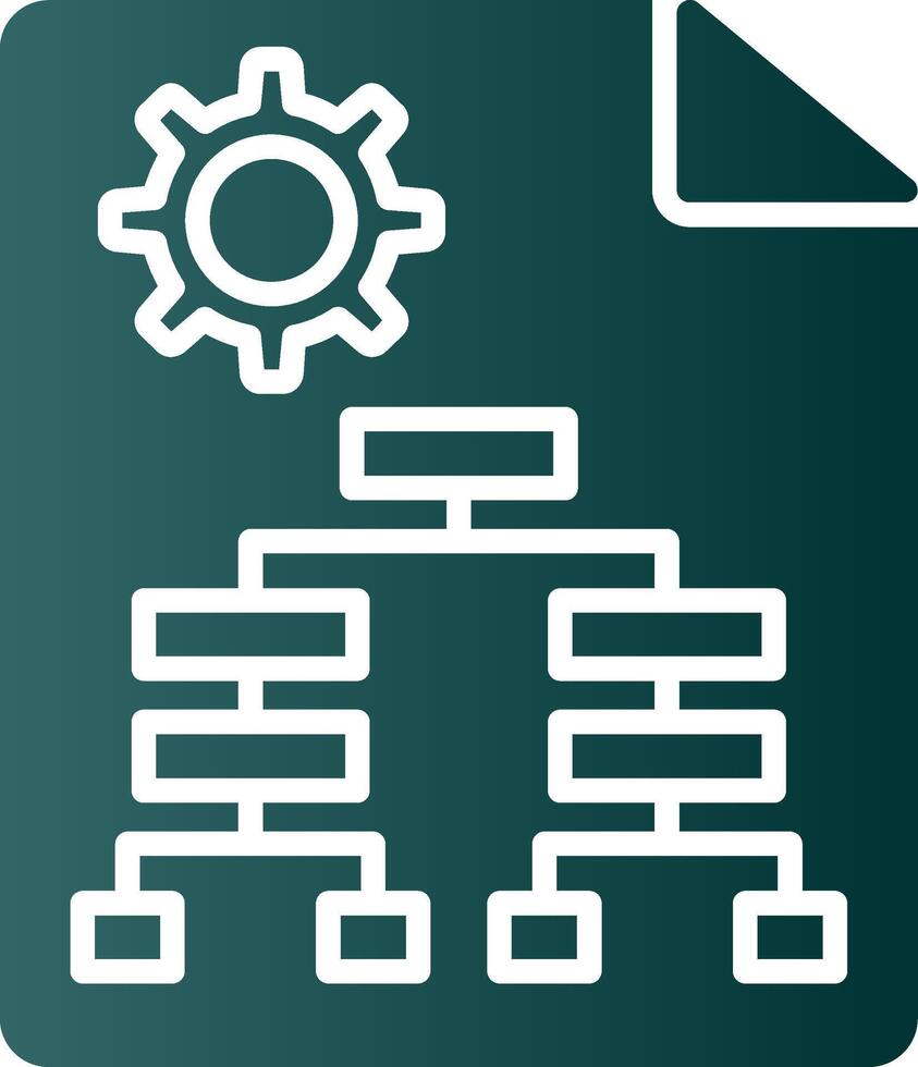Business Hierarchy Glyph Gradient Icon vector