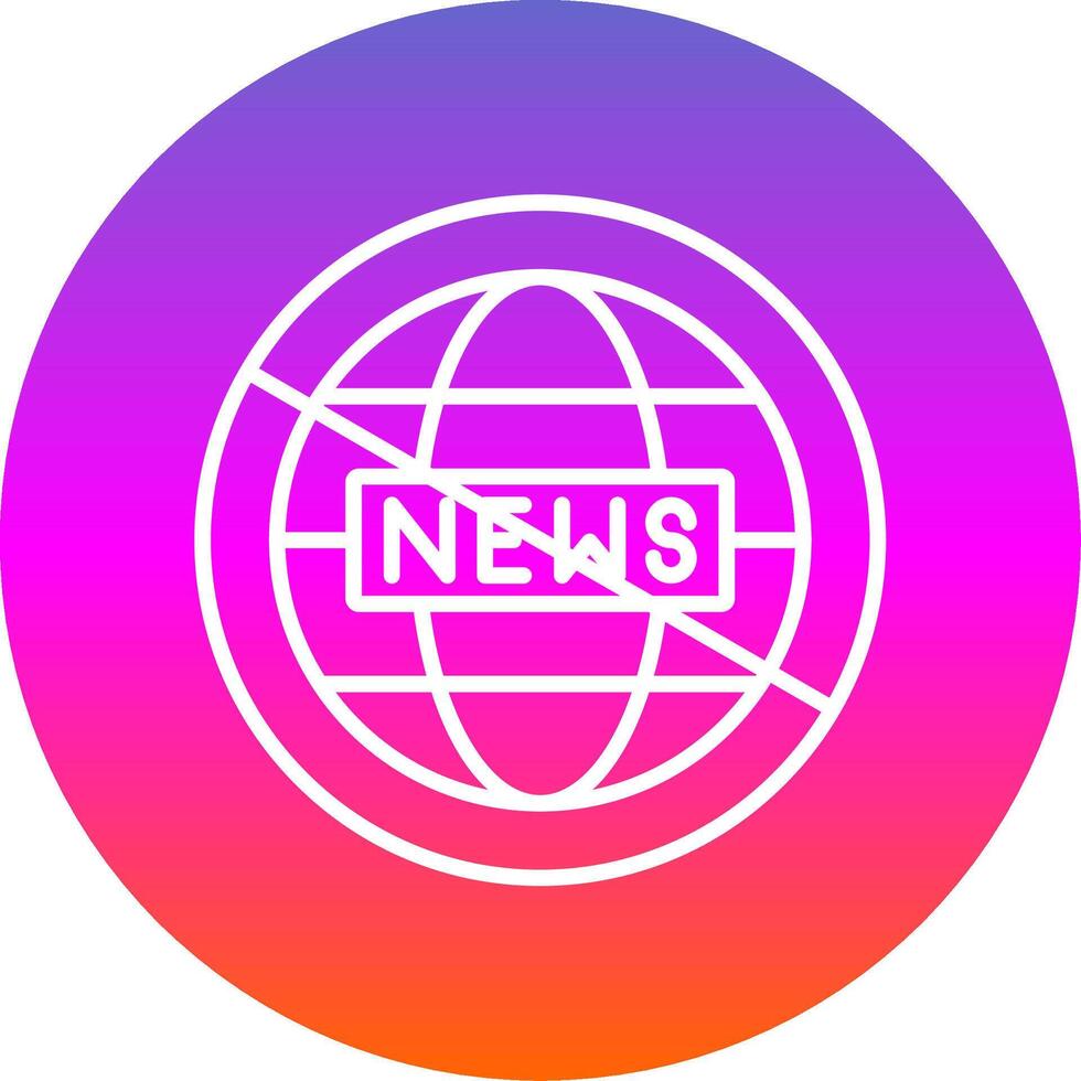 Fake News Line Gradient Circle Icon vector