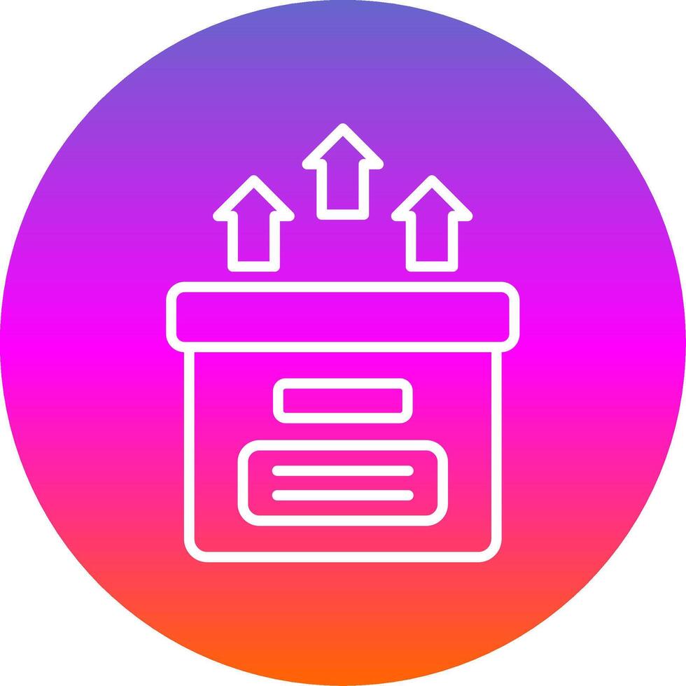 Storage Box Line Gradient Circle Icon vector