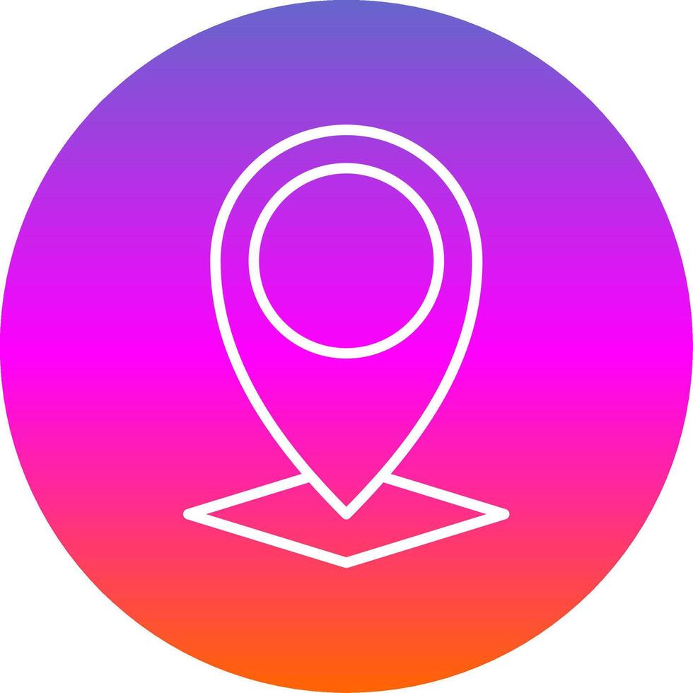 Location Line Gradient Circle Icon vector