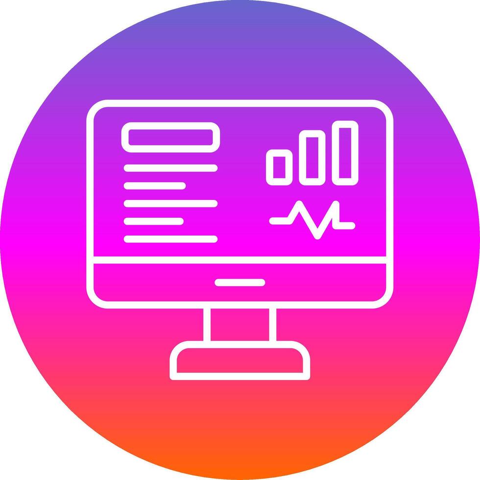 Dashboard Line Gradient Circle Icon vector