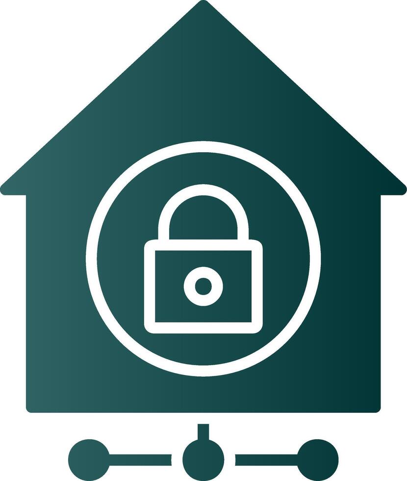 Home Network Security Glyph Gradient Icon vector