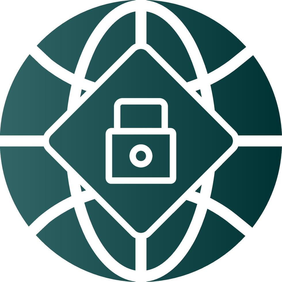 Global Security Glyph Gradient Icon vector