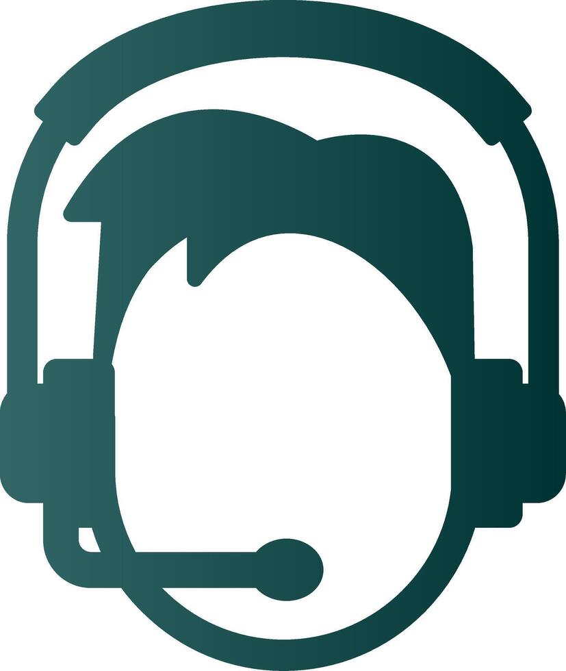 Support Glyph Gradient Icon vector