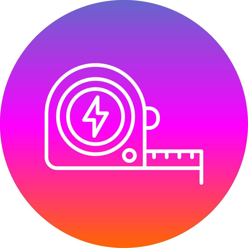 Measure Tap Line Gradient Circle Icon vector