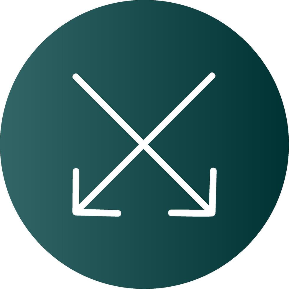 Intersect Glyph Gradient Icon vector