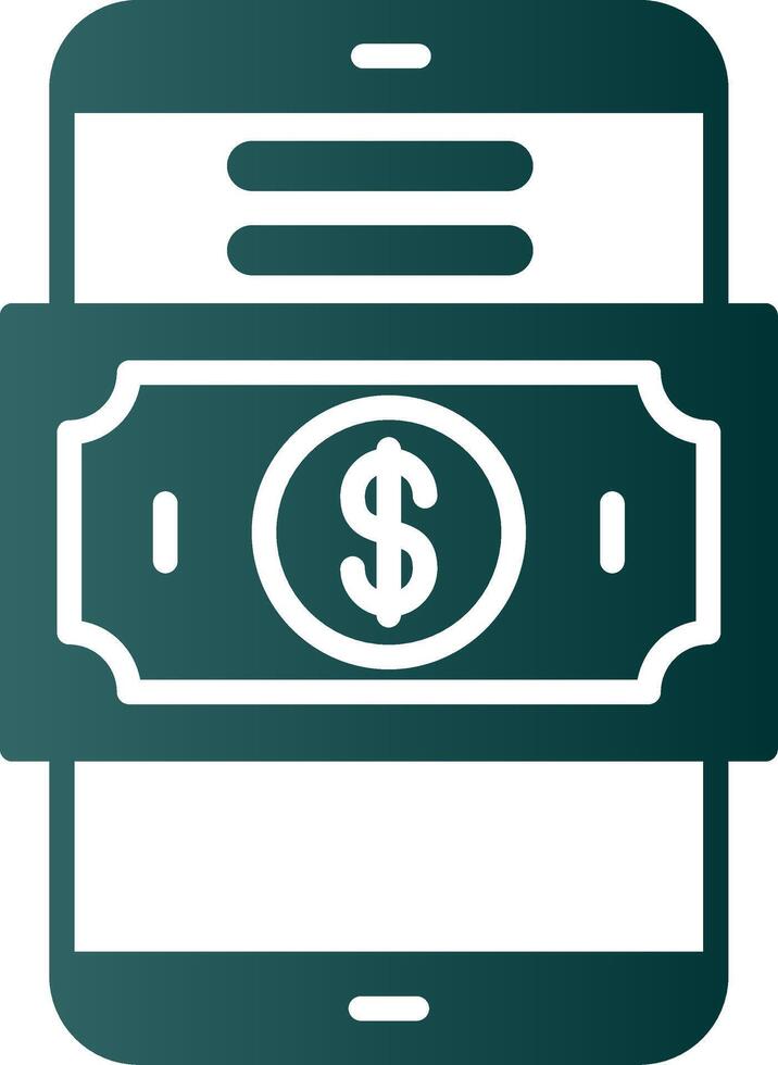 Mobile Payment Glyph Gradient Icon vector