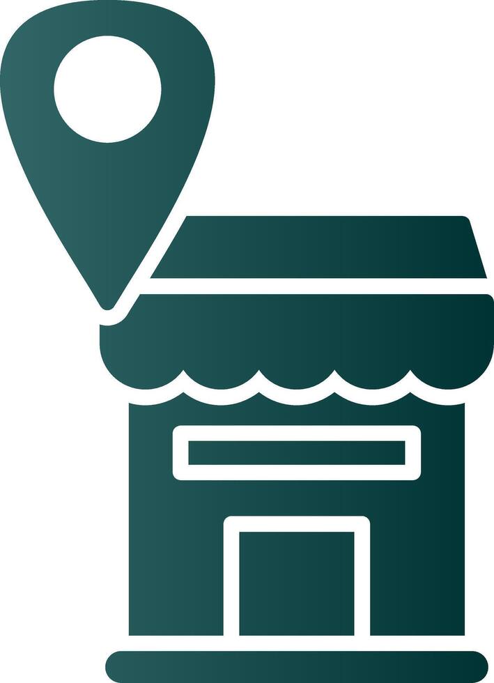 Shop Location Glyph Gradient Icon vector