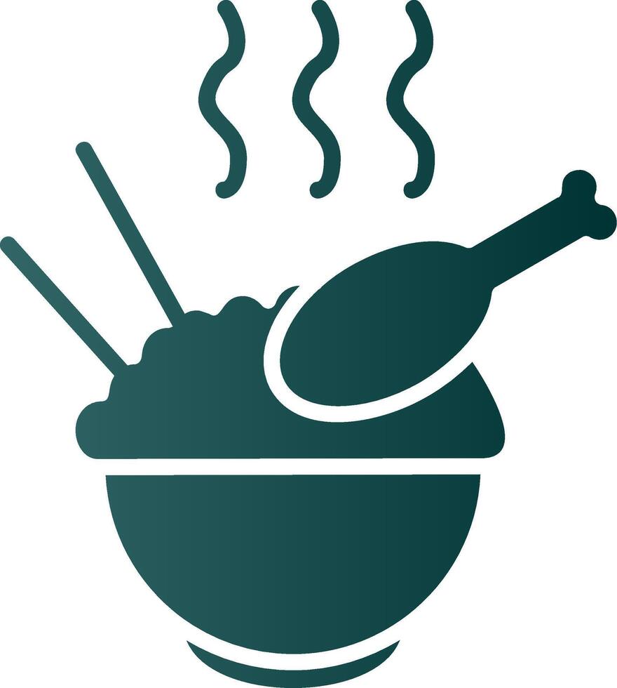 Bowl Glyph Gradient Icon vector