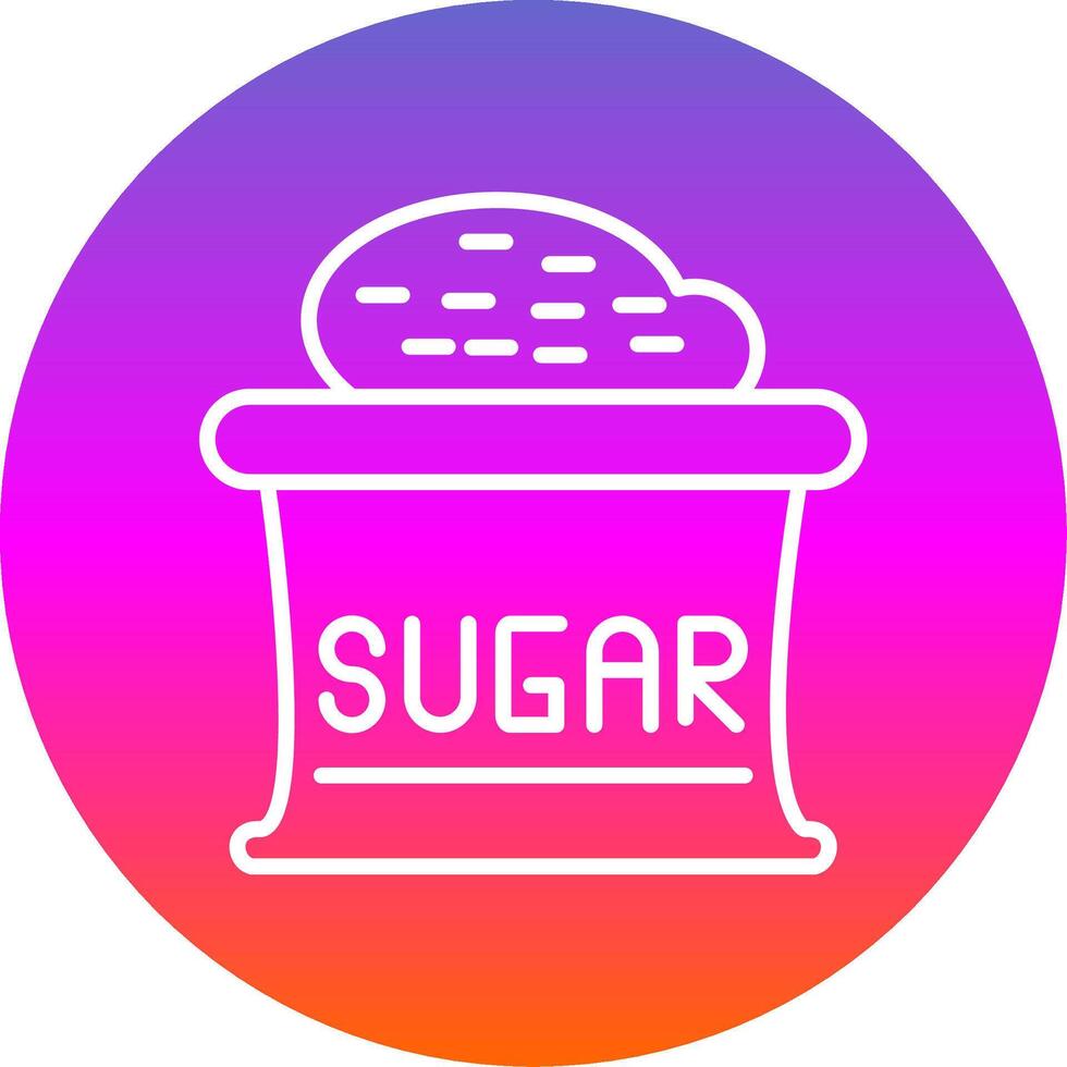 Sugar Line Gradient Circle Icon vector