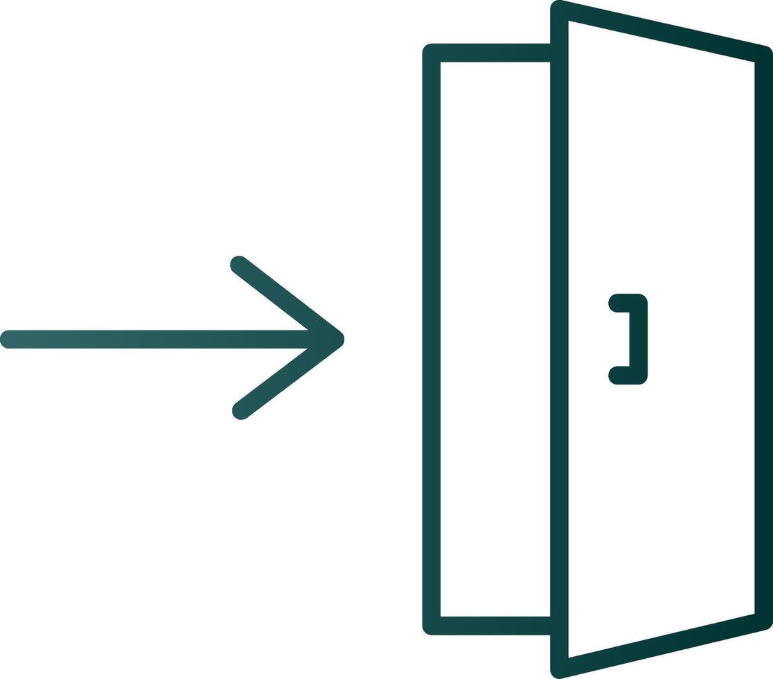 Entrance Line Gradient Icon vector