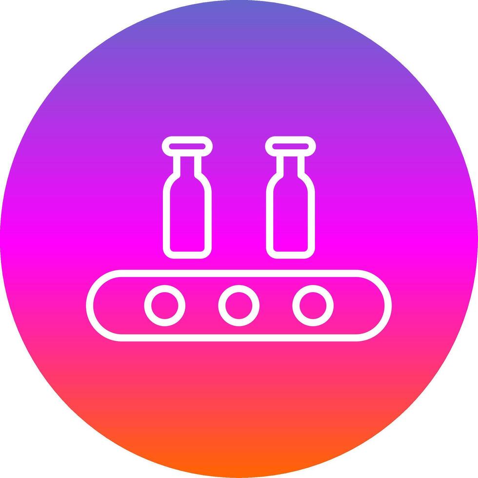Assembly Line Gradient Circle Line Gradient Circle Icon vector
