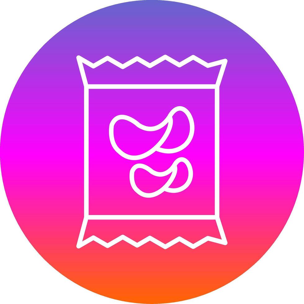 Crisps Line Gradient Circle Icon vector