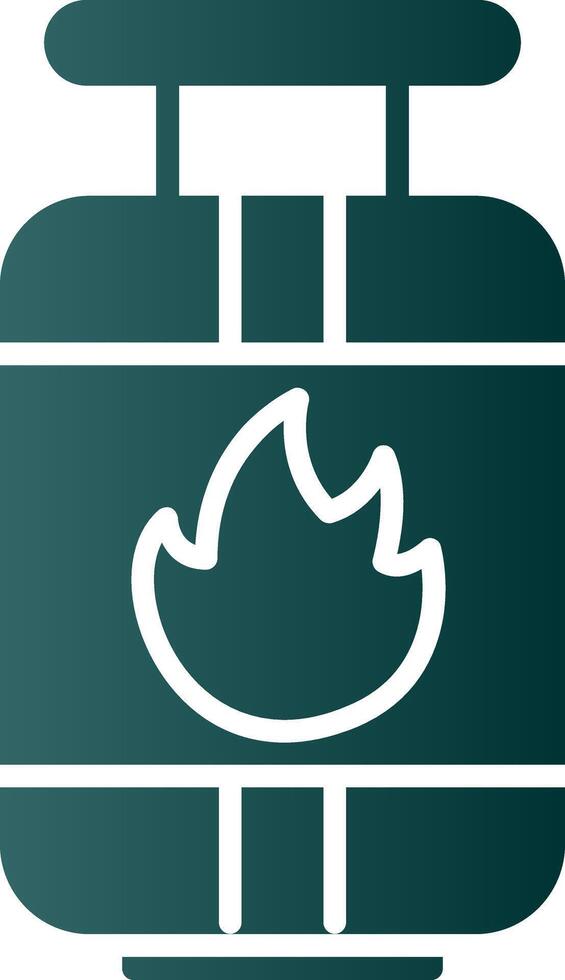 Gas Cylinder Glyph Gradient Icon vector