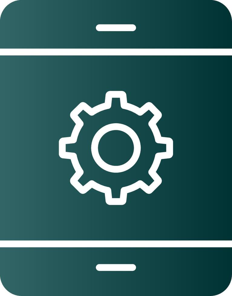 Mobile Phone Glyph Gradient Icon vector