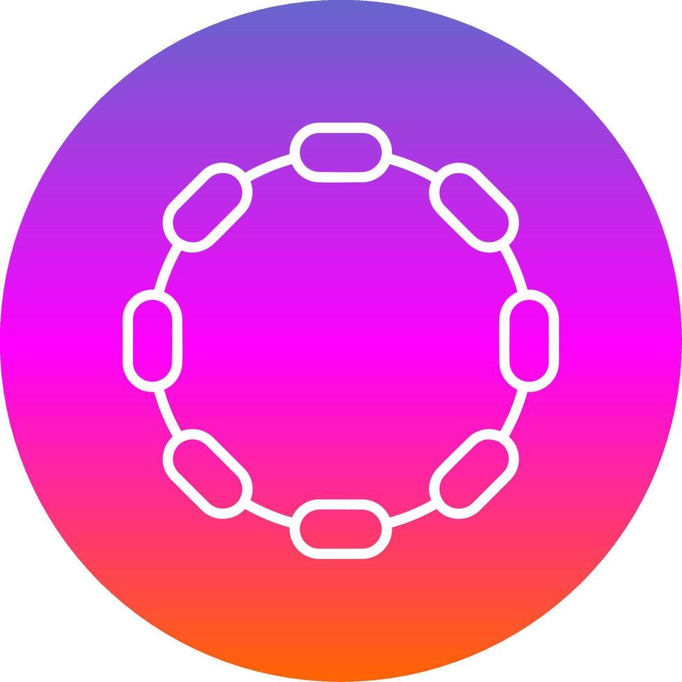 Chain Line Gradient Circle Icon vector