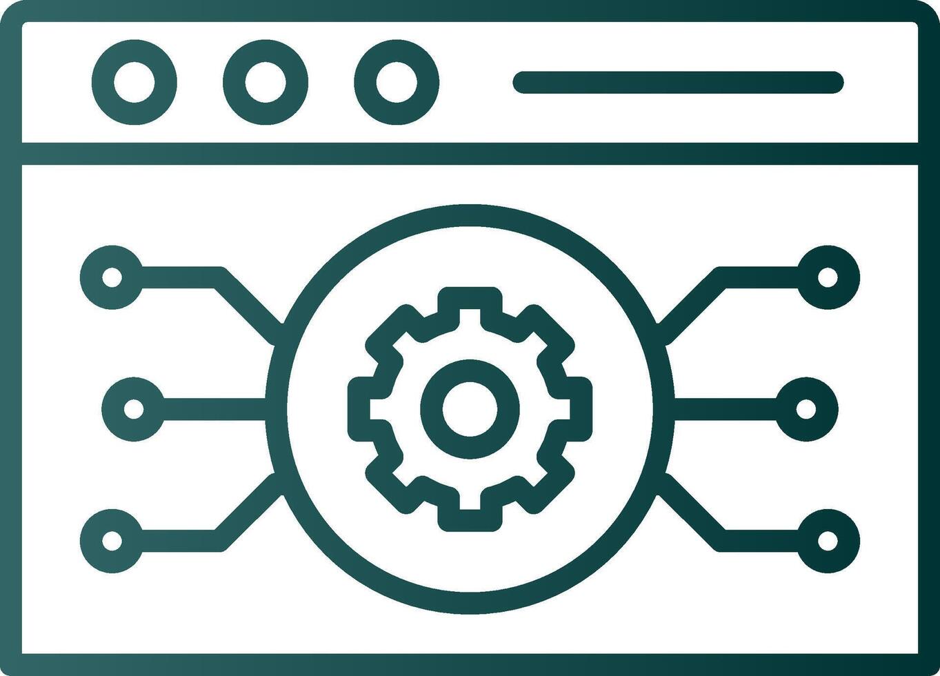 Website Algorithm Line Gradient Icon vector