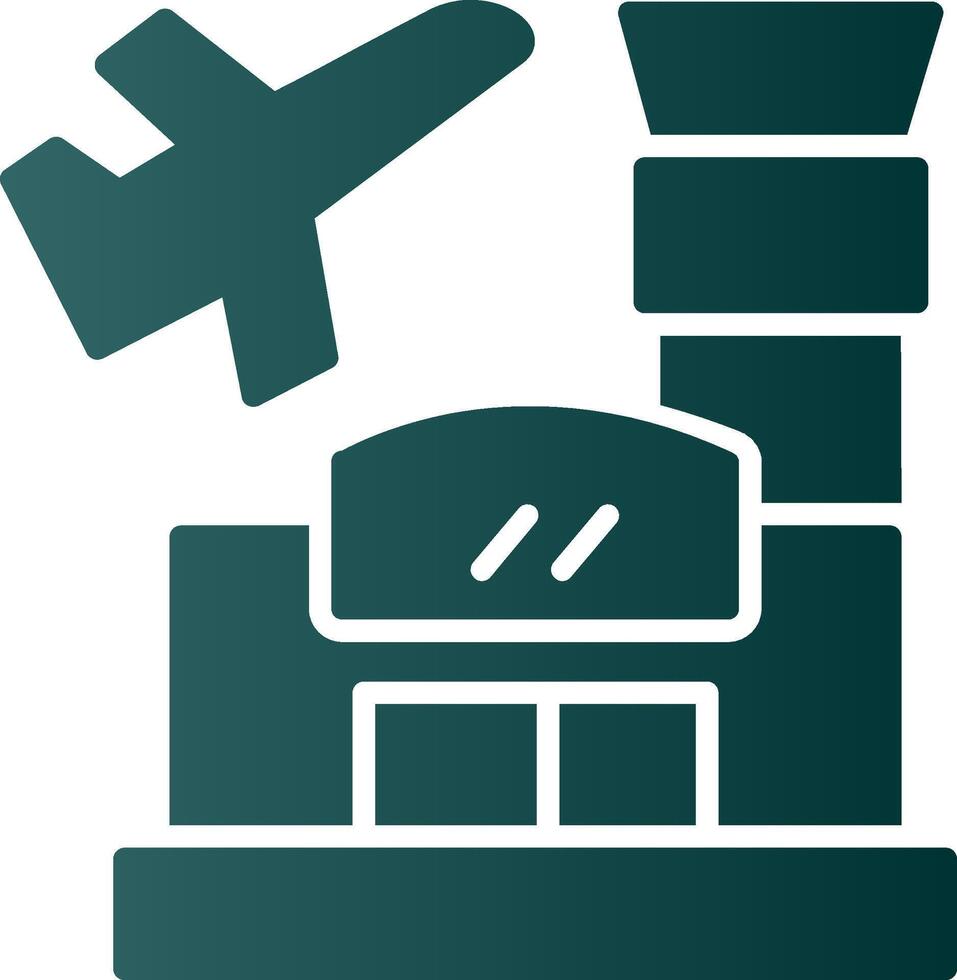 Airport Glyph Gradient Icon vector