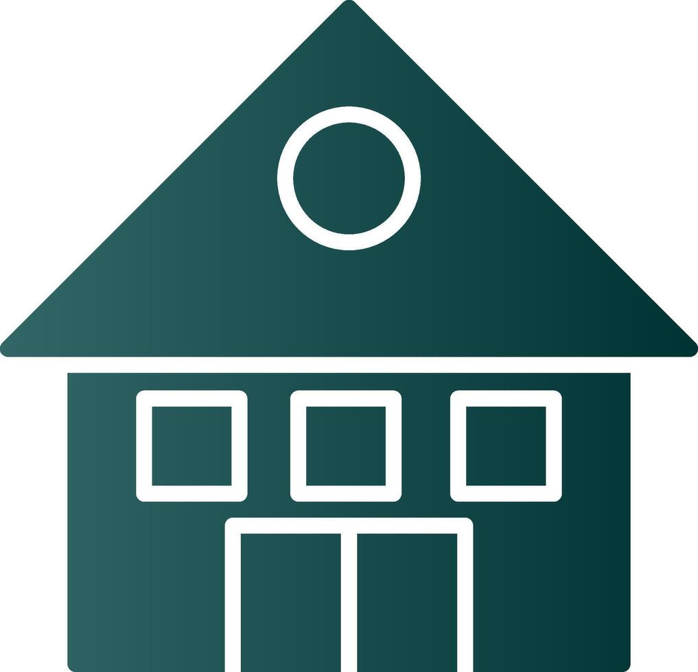 House Glyph Gradient Icon vector