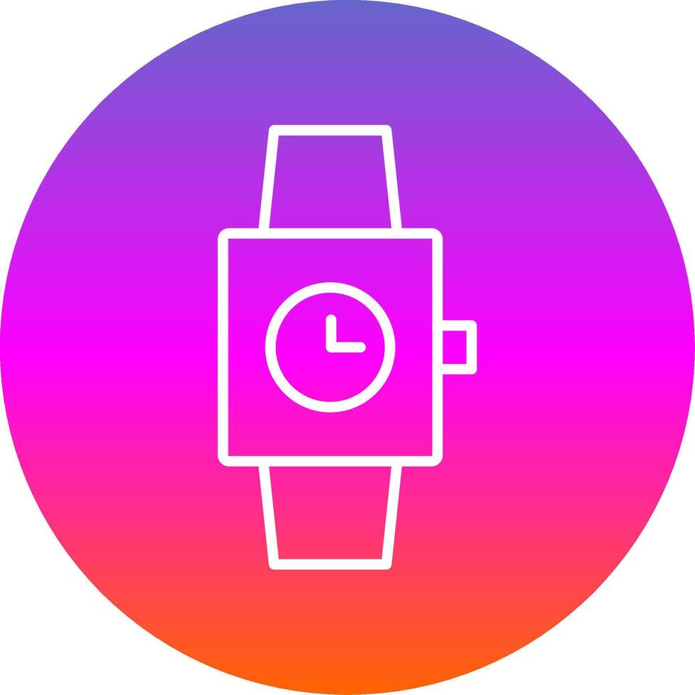 Watch Line Gradient Circle Icon vector