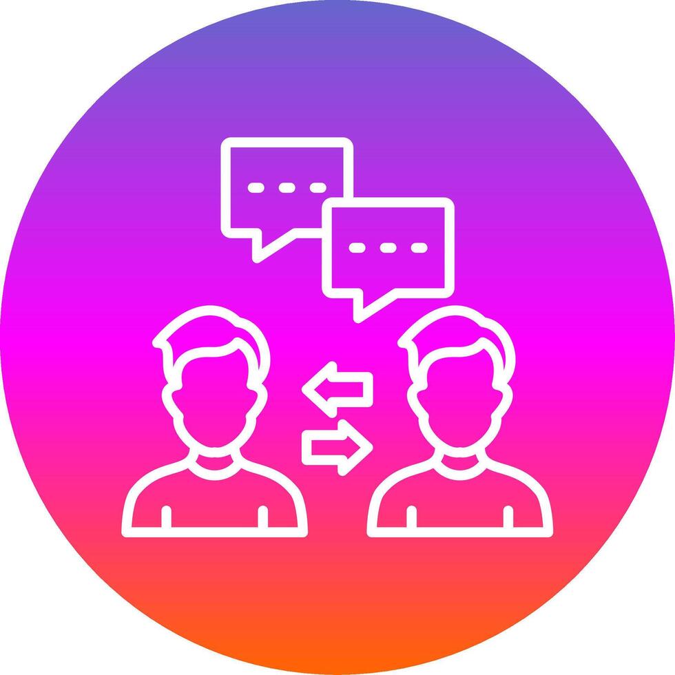 Communication Line Gradient Circle Icon vector