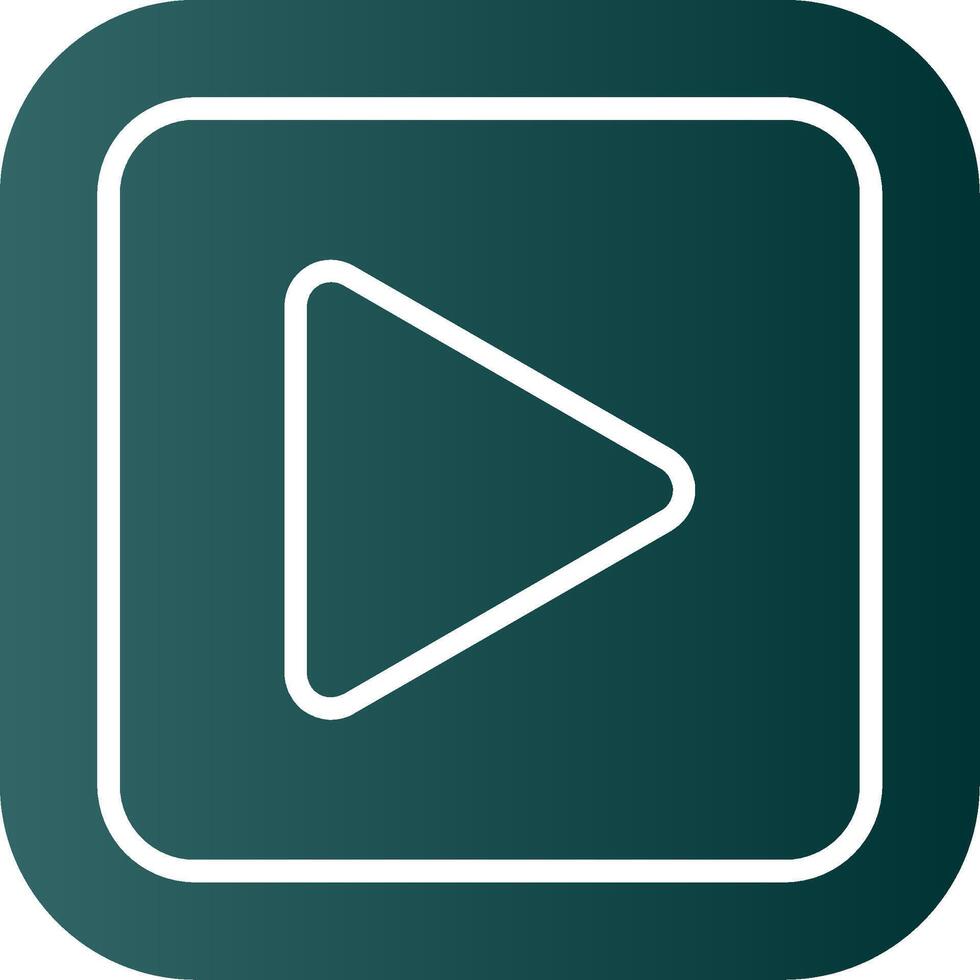 Play Glyph Gradient Icon vector