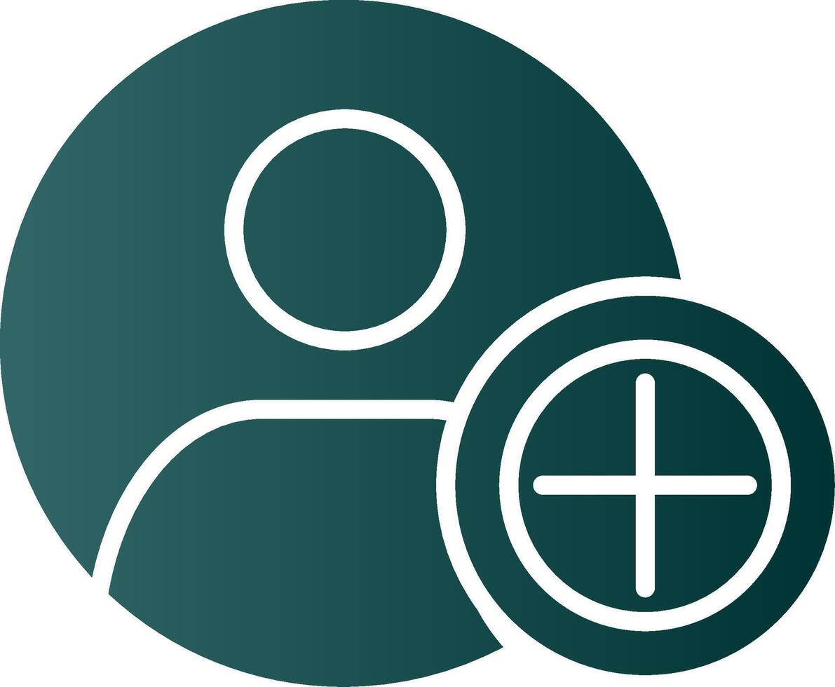 Add Glyph Gradient Icon vector