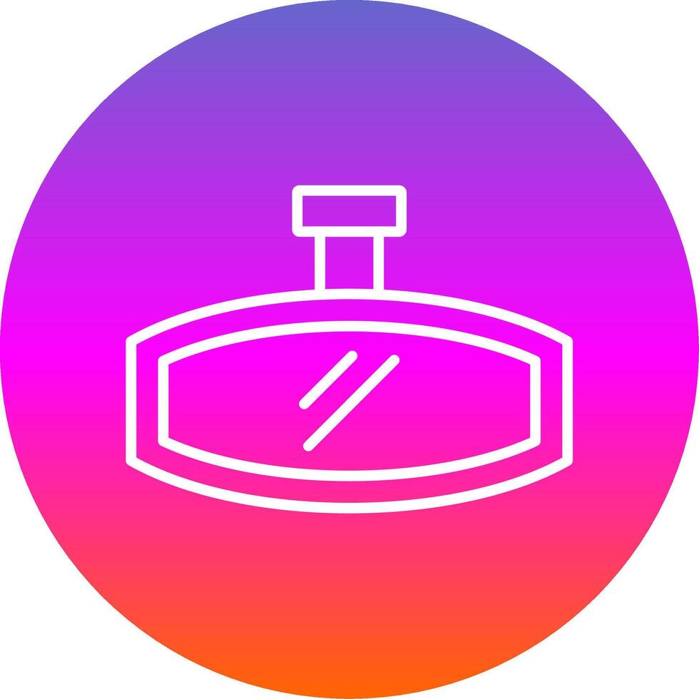 Rearview Mirror Line Gradient Circle Icon vector